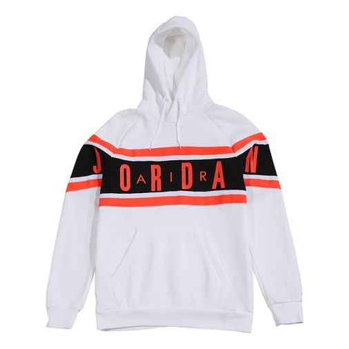 Mikina Jordan Jordan Air Logo Fleece Pullover Hoodie Biela | BQ5655-100, 0