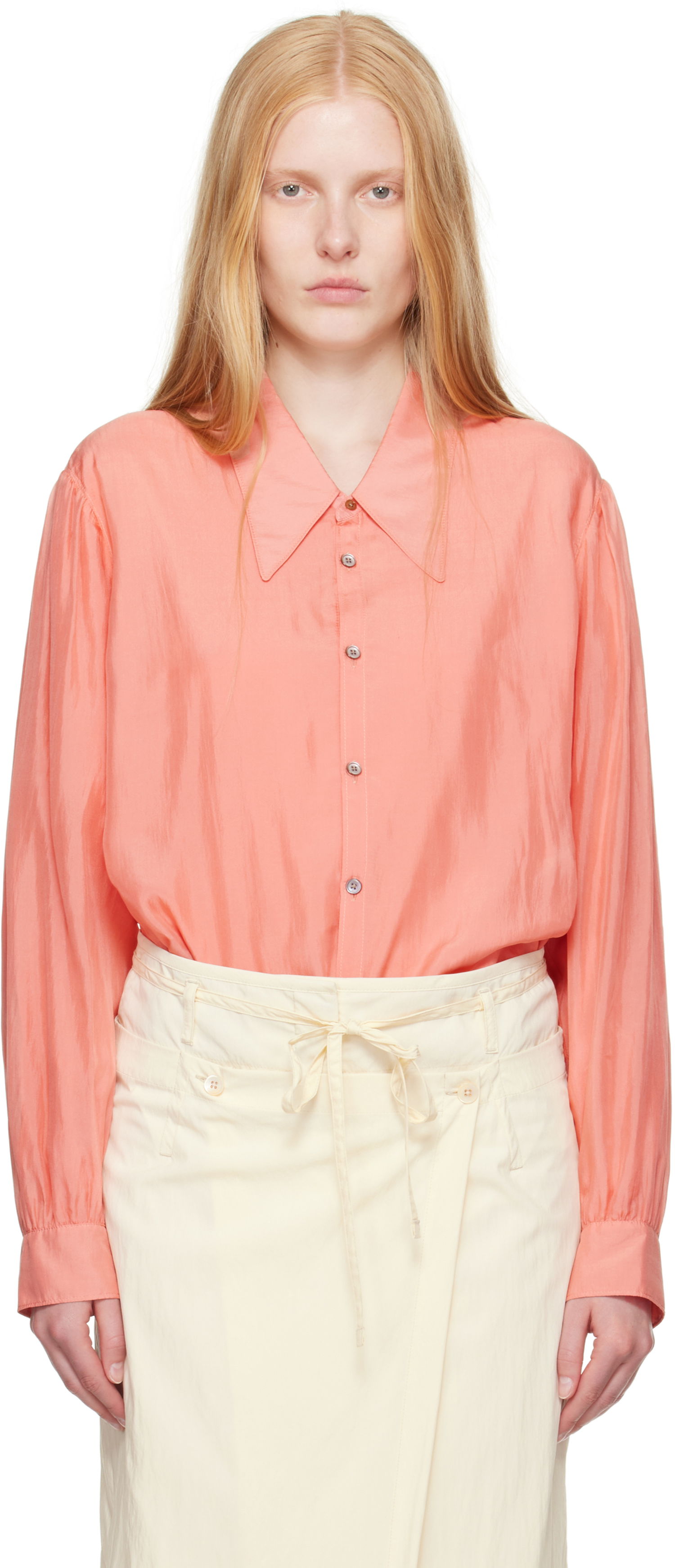 Košeľa LEMAIRE Lemaire Pointed Collar Shirt Ružová | SH1151 LF1373, 0