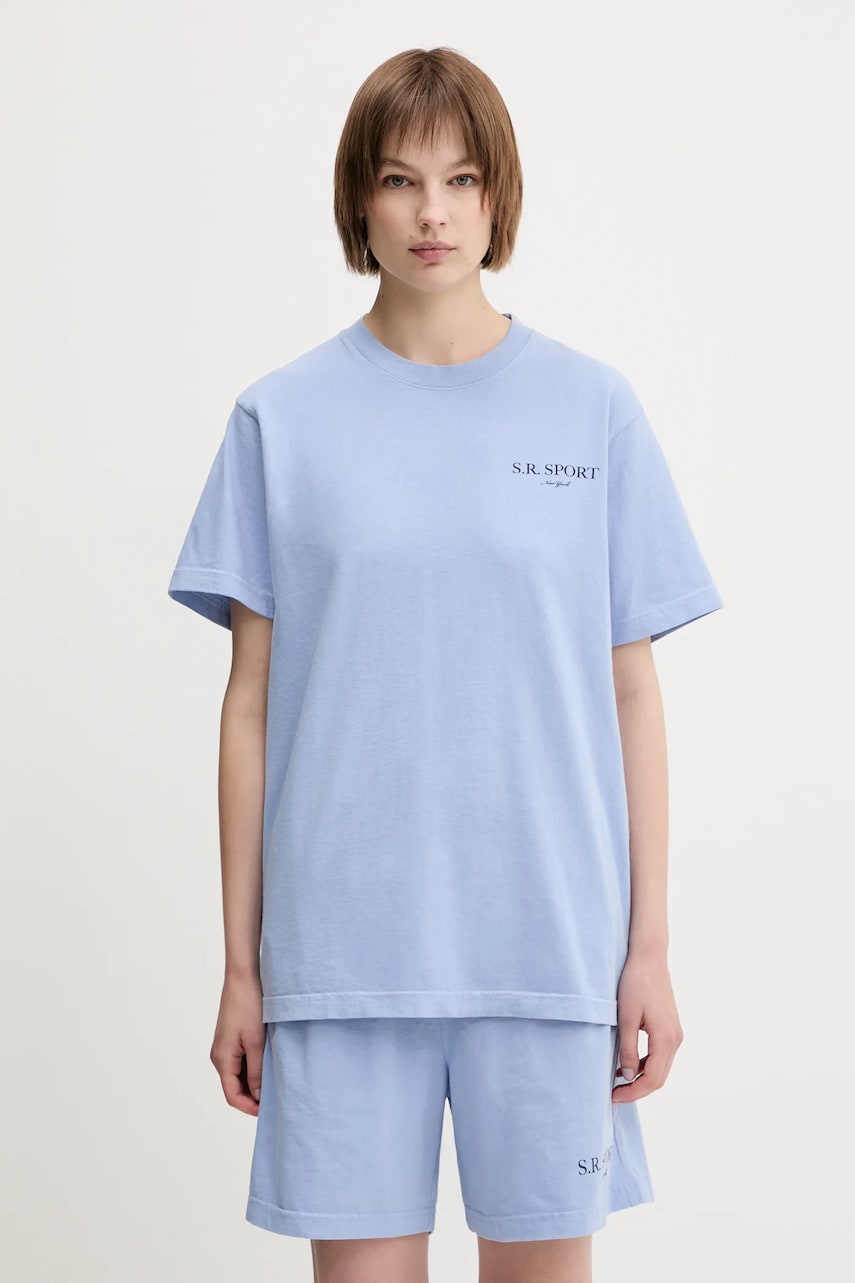 Tričko Sporty & Rich Sporty & Rich Wimbledon T-Shirt and Shorts Set Modrá | TO043612201BL59, 0