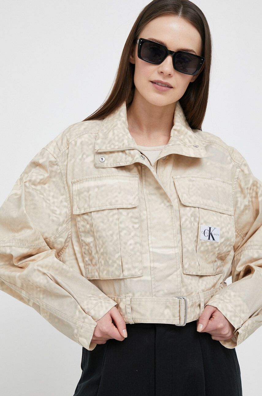 Bunda CALVIN KLEIN Jeans Jacket Béžová | J20J220738.PPYX, 0