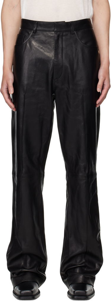 Nohavice AMIRI AMIRI Boot Cut Leather Pants Čierna | AMLTPA1009, 0
