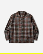Ombre Check Open Collar Shirt