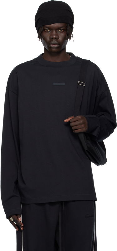 Tričko Fear of God ESSENTIALS Classic Fit Long Sleeve T-shirt Čierna | 125SP254200F, 0
