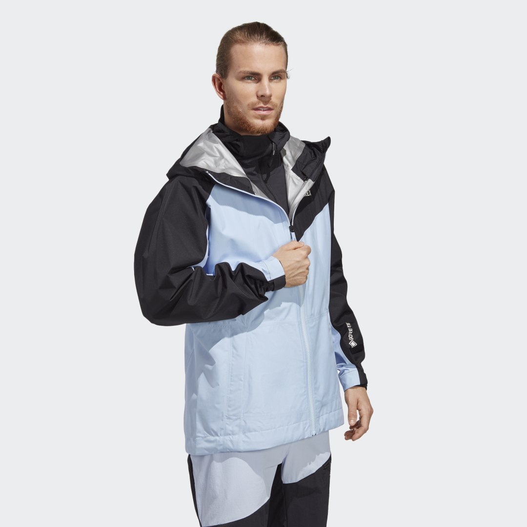 Vetrovka adidas Performance TERREX XPERIOR GORE-TEX PACLITE RAIN JACKET Modrá | HU1115, 0