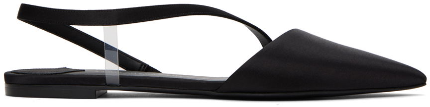 Tenisky a topánky Stella McCartney Iconic D'Orsay Satin Flats Čierna | 810371E00157, 0