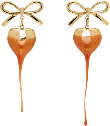 Náušnice Ottolinger Ottolinger Bow Heart Drop Earrings Oranžová | 12590072501, 0