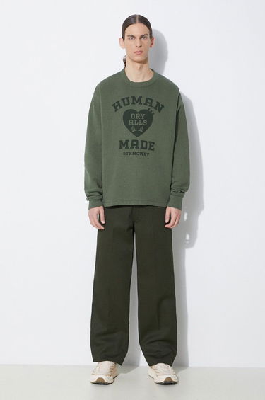 Mikina Human Made Graphic Print Sweatshirt Zelené | HM27CS020, 1