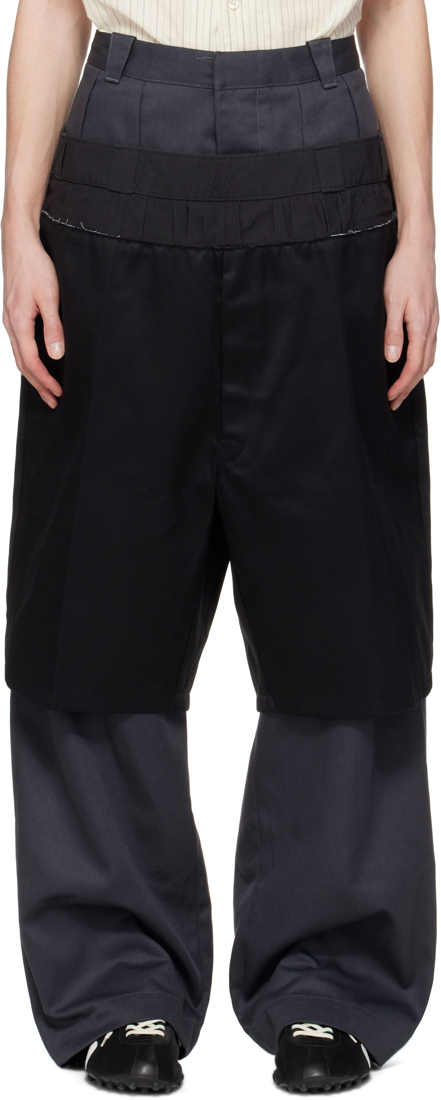 Nohavice Maison Margiela Maison Margiela Layered Trousers Čierna | S51KA0604 MTN067, 0