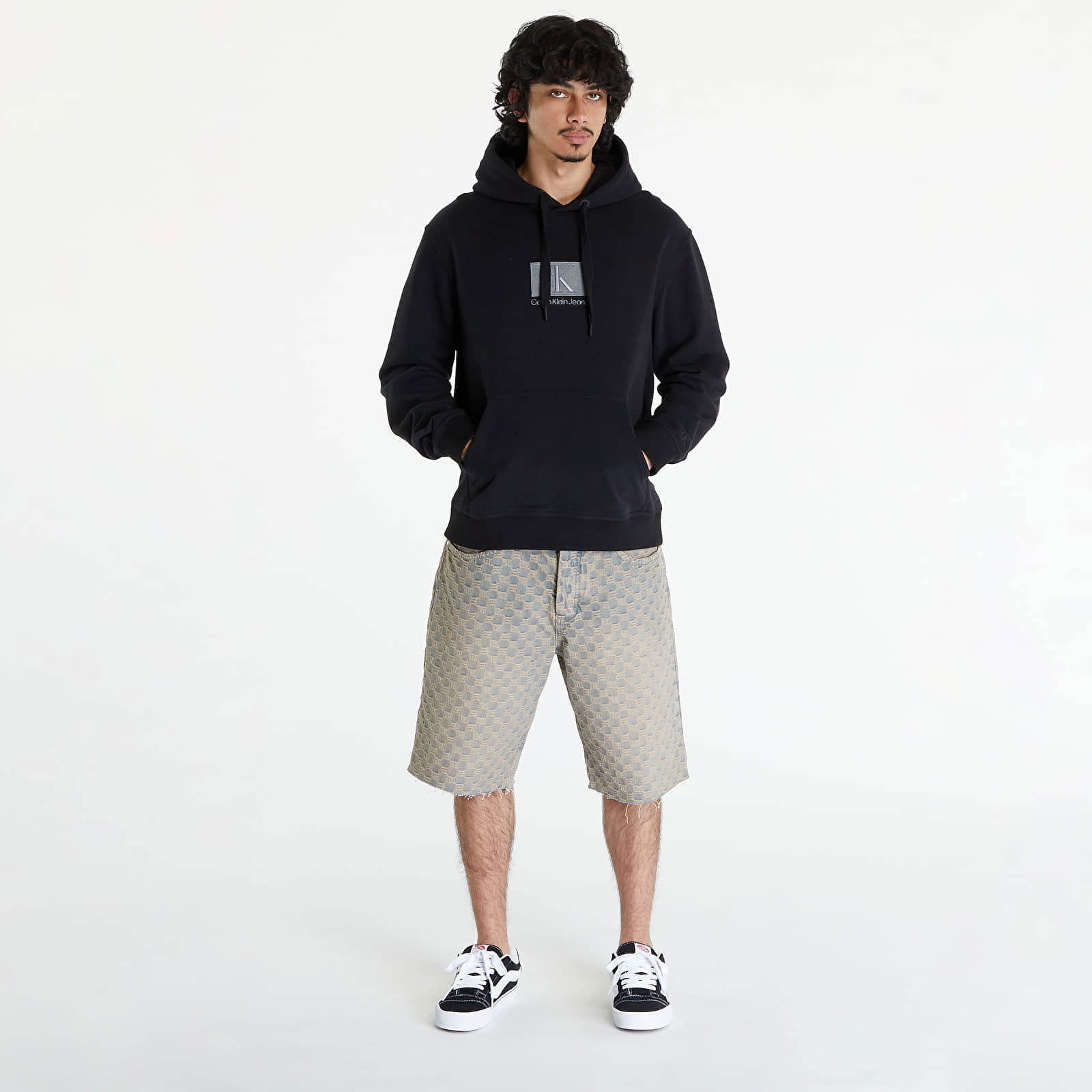 Embroidery Patch Hoodie Black