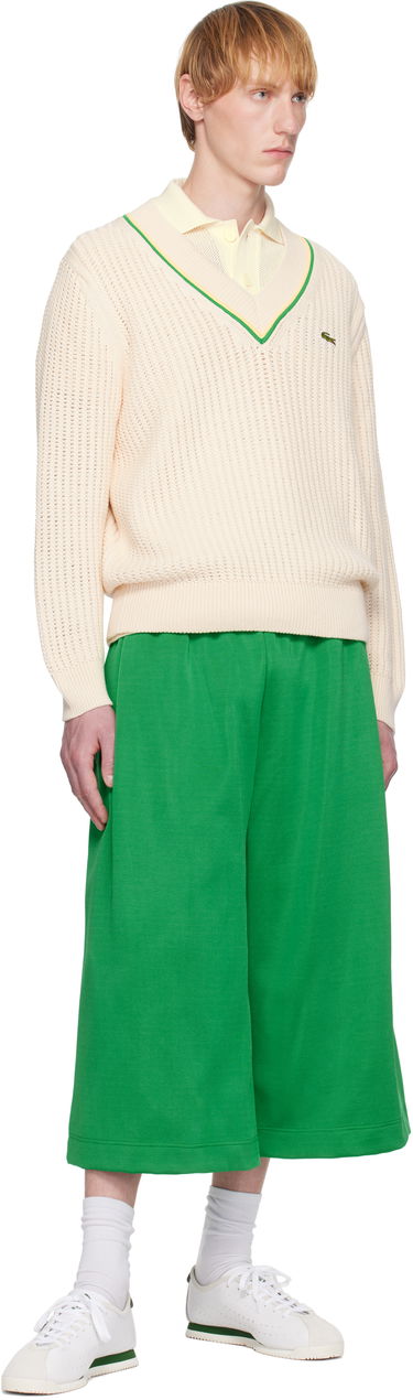 Sveter Lacoste Lacoste V-Neck Striped Tennis Sweater Béžová | AH9303_GIH, 3