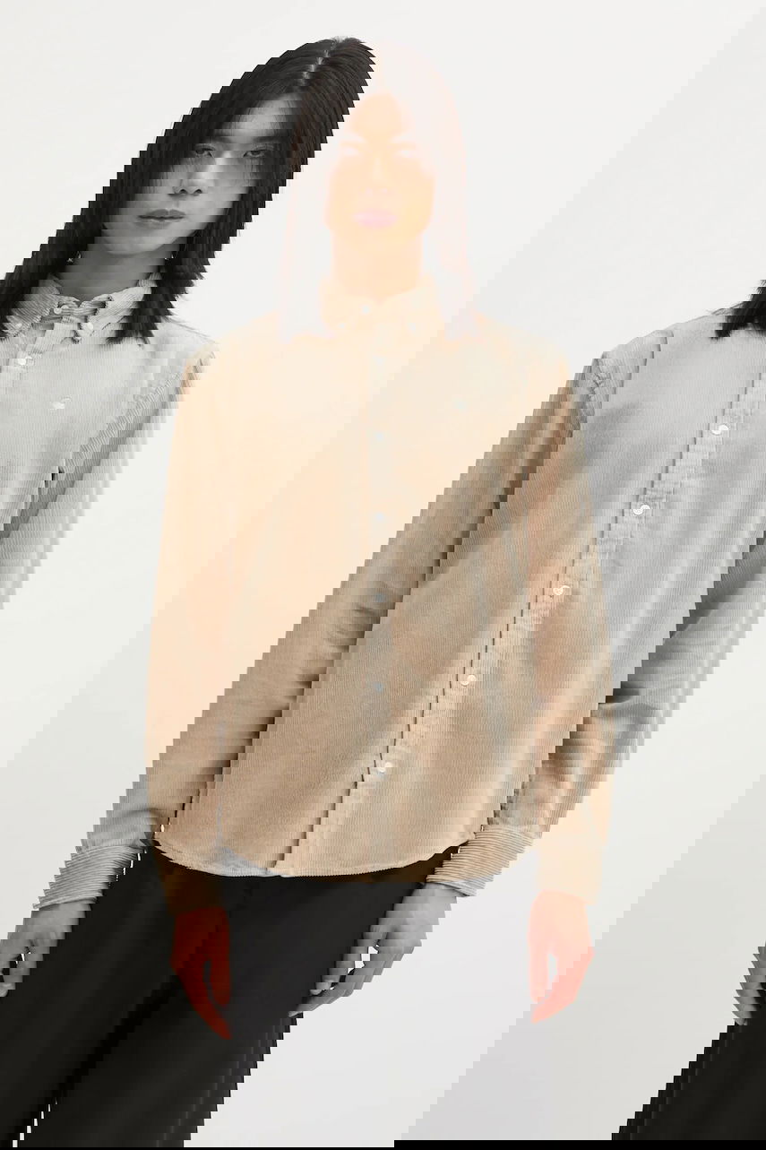 Košeľa Carhartt WIP Madison Corduroy Long-Sleeve Regular Button-Down Shirt Béžová | I029958.0FGXX, 0