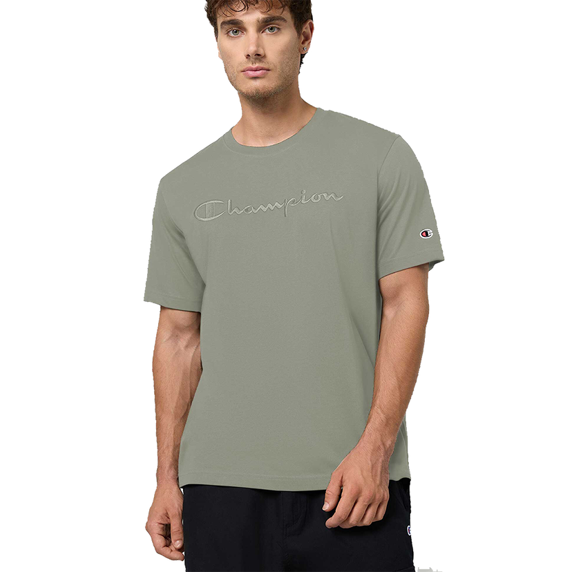 Tričko Champion Embossed Lettering Short Sleeve Crewneck T-Shirt Zelené | 220273-GS129