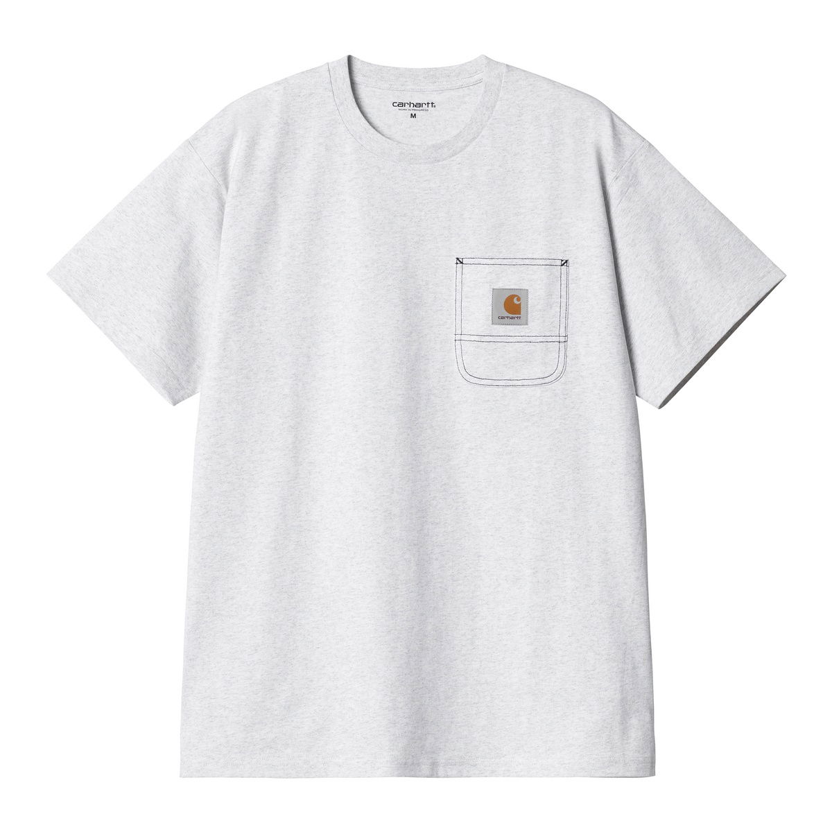 Tričko Carhartt WIP S/S Work Pocket T-shirt Ash Heather / Black Biela | A212010_00O_XX, 0