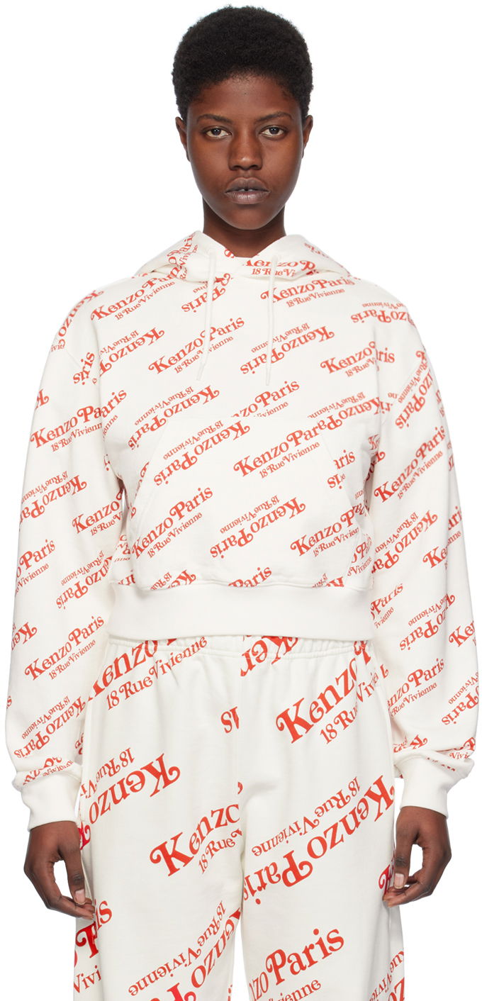 Mikina KENZO Off-White Paris Verdy Edition Hoodie Biela | FE52SW1234MI, 0