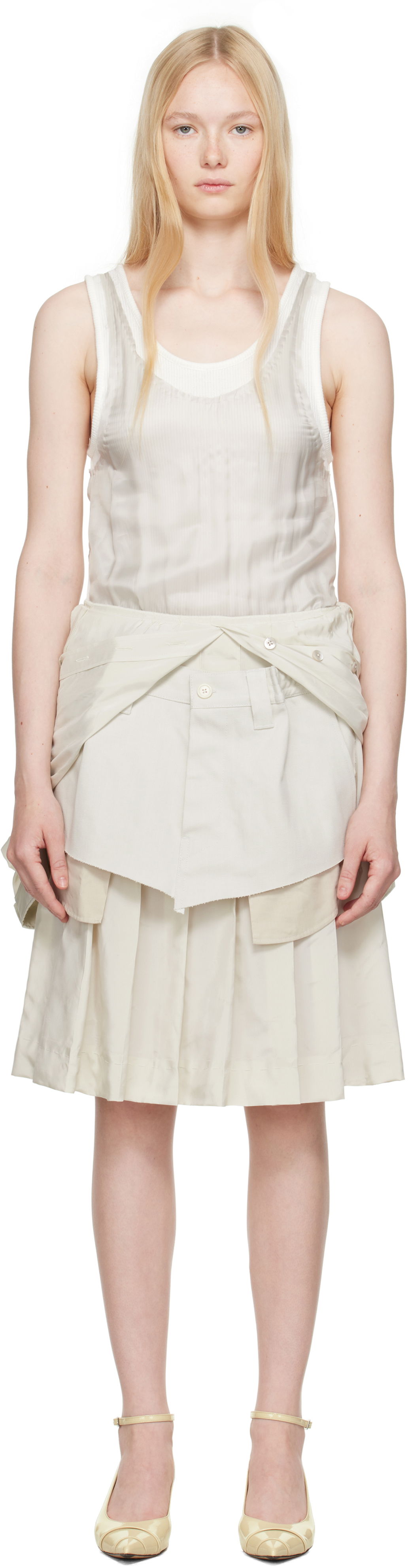 Sukňa Maison Margiela Maison Margiela Midi Dress Béžová | S51DD0029 MTN060, 0