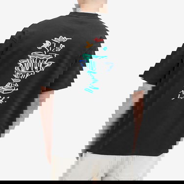 Tričko Drôle de Monsieur Vase Logo Graphic T-Shirt Čierna | F-TS225-CO002-BL, 3