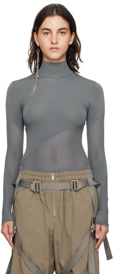 Body Dion Lee Dion Lee Helix Mock Neck Top Šedá | C7229F23, 0
