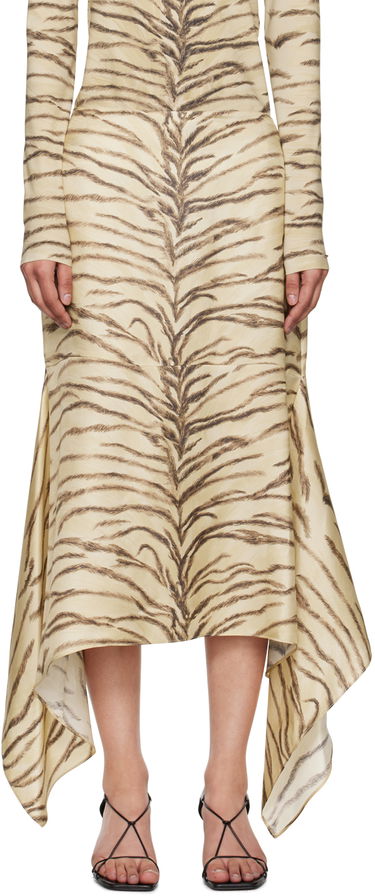 Šaty Stella McCartney Print Midi Skirt Béžová | 6301163ES210, 0