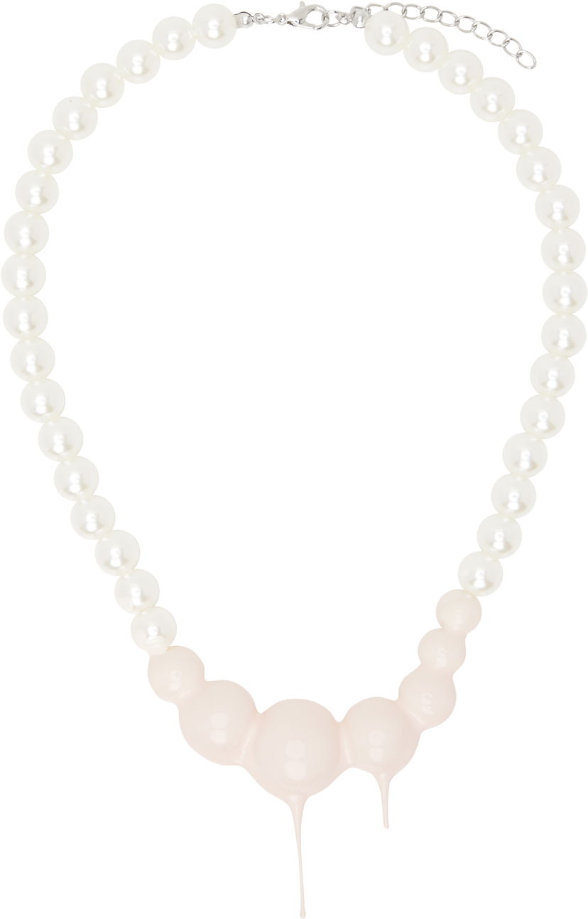 Náhrdelník Ottolinger Ottolinger Dipped Faux Pearl Necklace Biela | 125-902925-02