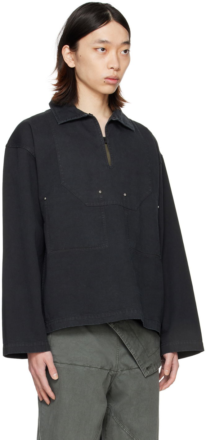 Košeľa Dion Lee Rivet Detail Long Sleeve Shirt Čierna | C5039PS24, 1