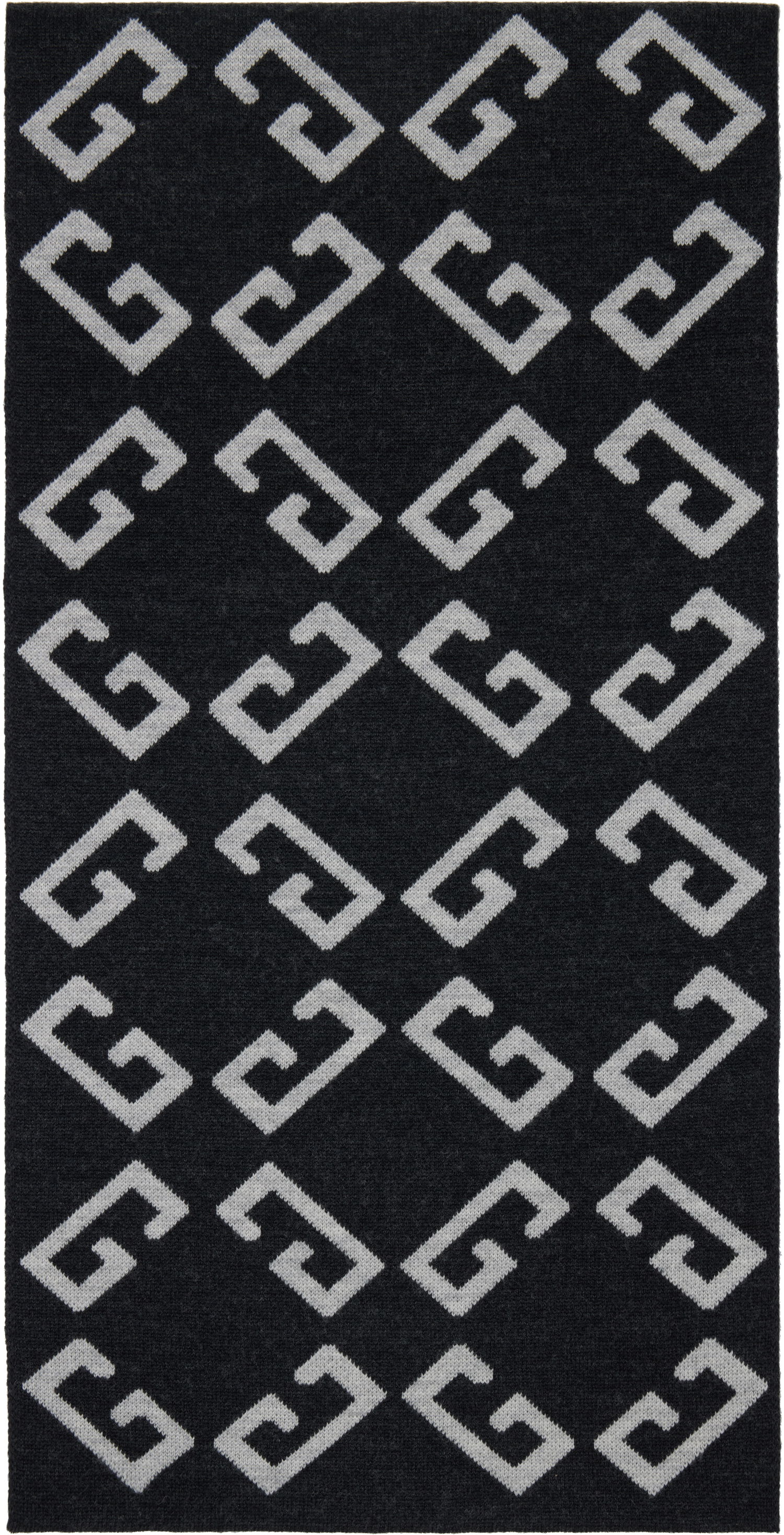 Šál Givenchy Givenchy Double-Faced Monogram Scarf Čierna | 710003942001-U7929, 0