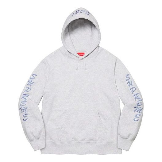 Mikina Supreme Guardian Embroidered Logo Hoodie Šedá | SUP-FW21-292