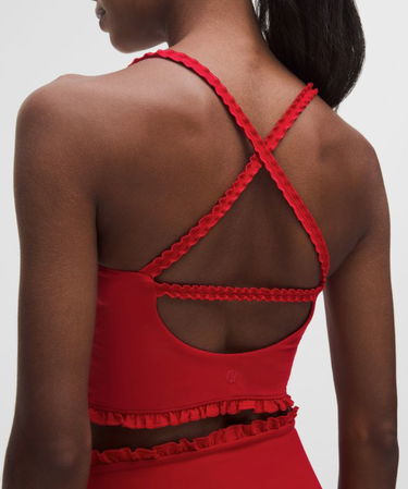 Tielko lululemon Nulu Cropped Ruffle Tank Top Červená | prod20004239, 4