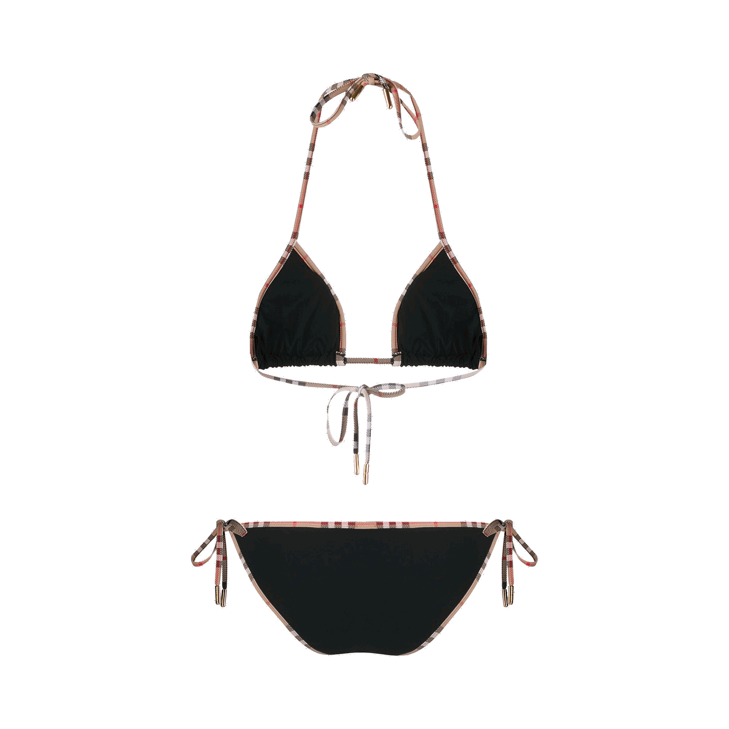 Plavky Burberry Vintage Check Trim Bikini Čierna | 8010582, 0