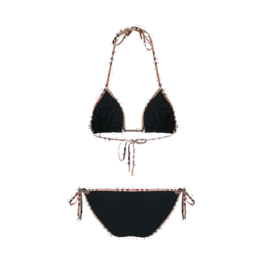 Plavky Burberry Vintage Check Trim Bikini Čierna | 8010582, 0