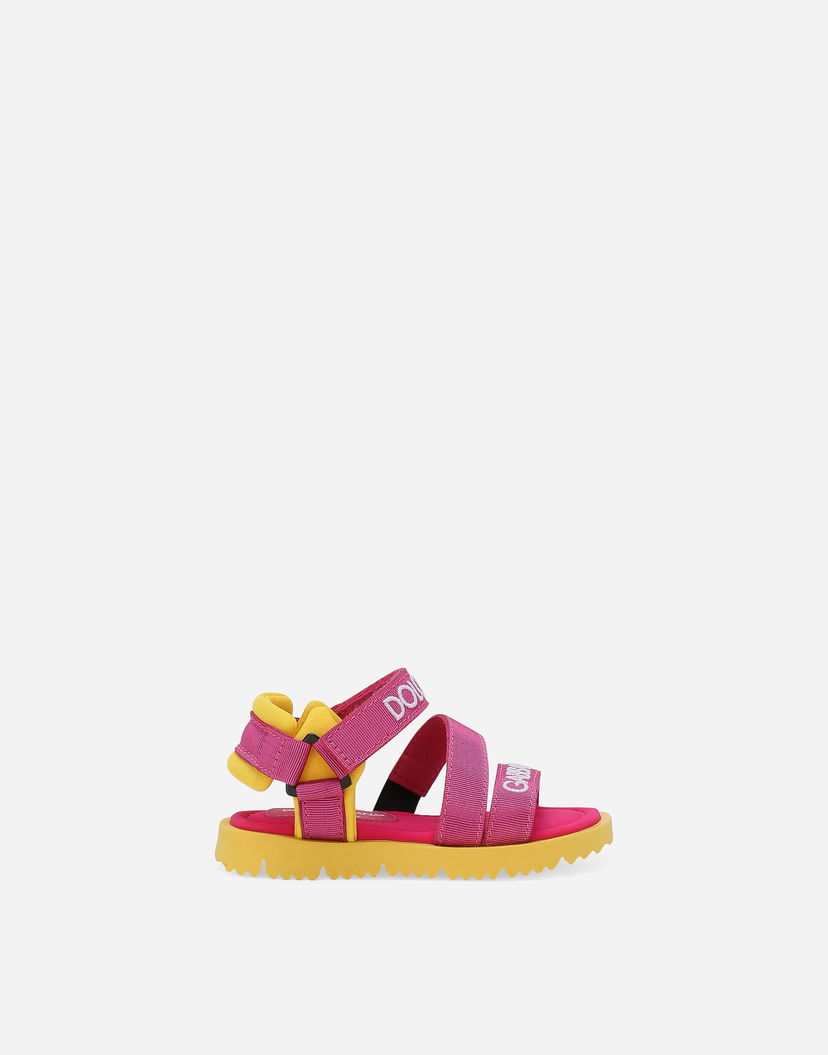 Tenisky a topánky Dolce & Gabbana Dolce & Gabbana Gros-grain Sandals For First Steps (19-26) Rôznofarebný | DL0076AB0288K200