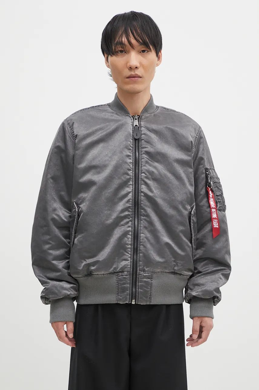 Bomber bunda Alpha Industries Bomber Jacket Oversize Šedá | 148127, 0