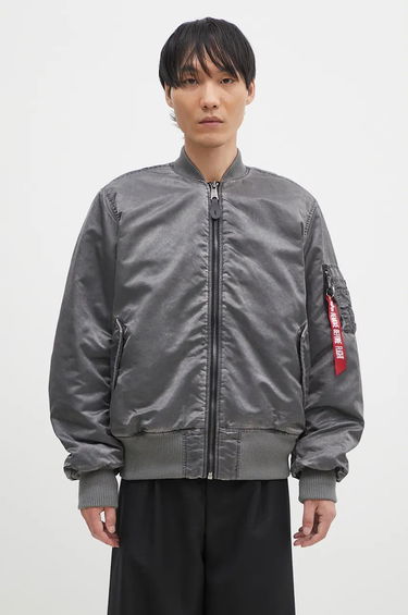 Bomber bunda Alpha Industries Bomber Jacket Oversize Šedá | 148127, 0