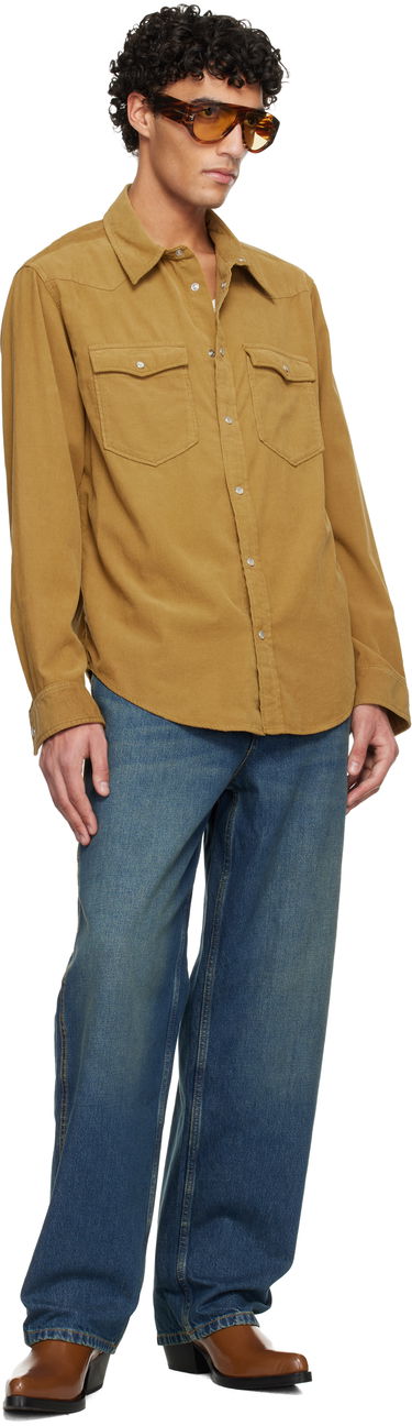 Košeľa ISABEL MARANT Vasco Corduroy Western Shirt Hnedá | CH0214HA-C1I10H, 3