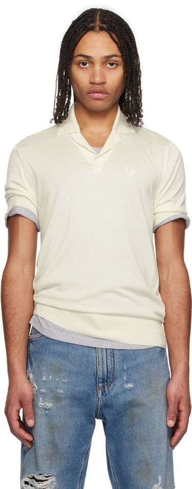 Polo tričko Dolce & Gabbana Dolce&Gabbana Silk Polo with Logo Embroidery Biela | GXZ09ZJBSK3, 0