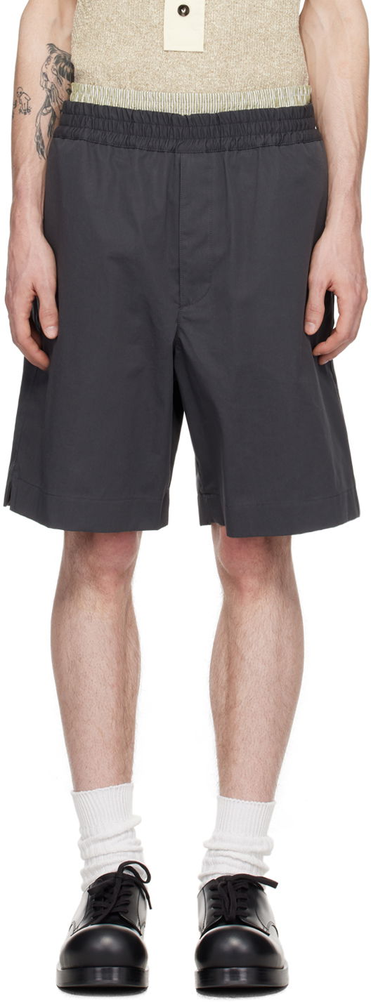 Šortky Bottega Veneta Layered Shorts Šedá | 785715V3G20