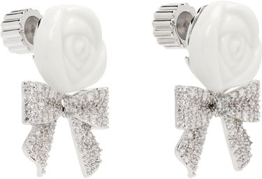 Náušnice SHUSHU/TONG SHUSHU/TONG YVMIN Edition Rose Pave Bowknot Earrings Biela | 25655WHT00DN2, 1