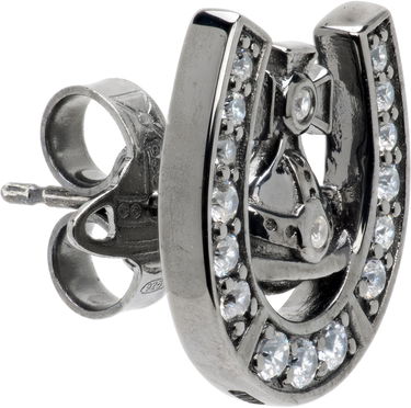 Náušnice Vivienne Westwood Horace Orb Horseshoe Crystal-Embellished Single Stud Earring Metalická | 6201037S-01S104-, 1