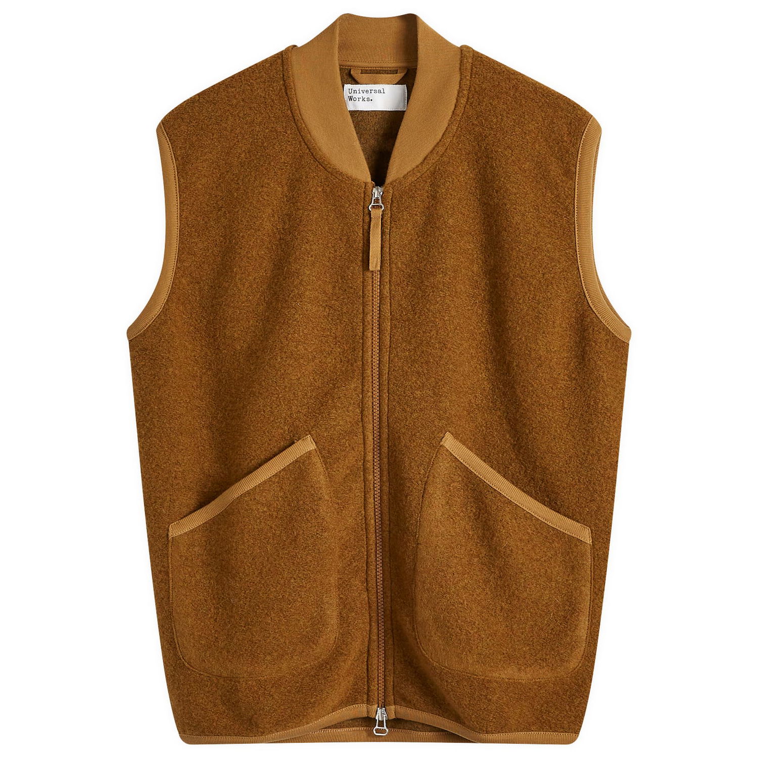 Vesta Universal Works Fleece Zip Vest Hnedá | 31406-MUS, 1