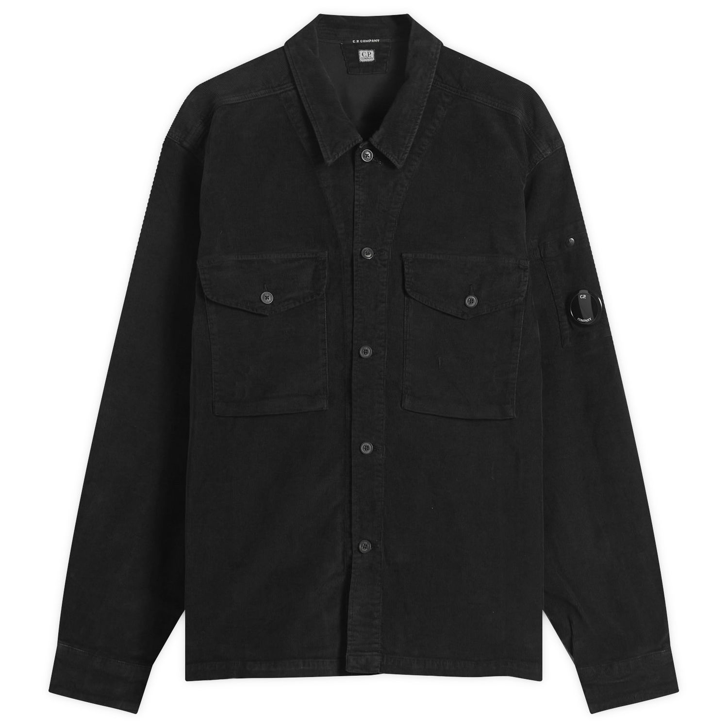 Košeľa C.P. Company Corduroy Overshirt Čierna | 19CMOS072A-006410O-999, 0