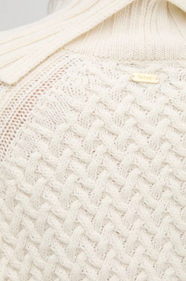 Sveter Barbour Turtleneck Cable Knitted Sweater Biela | LKN1589, 4