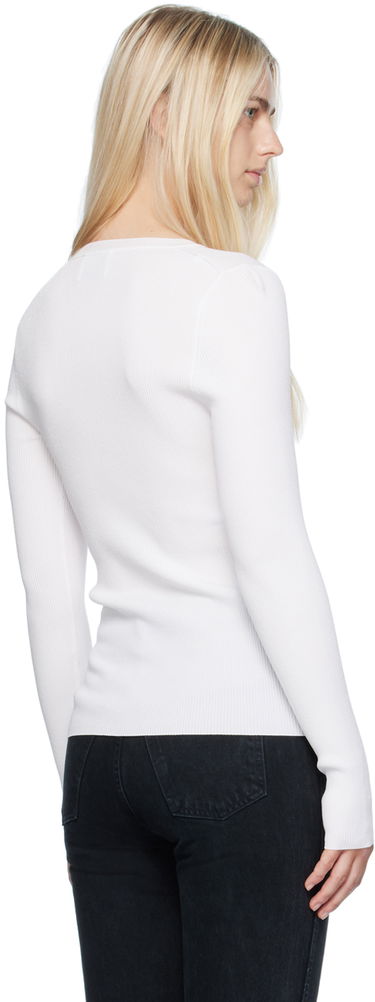 Sveter Moschino Jeans Crewneck Sweater Biela | 242K10926, 2
