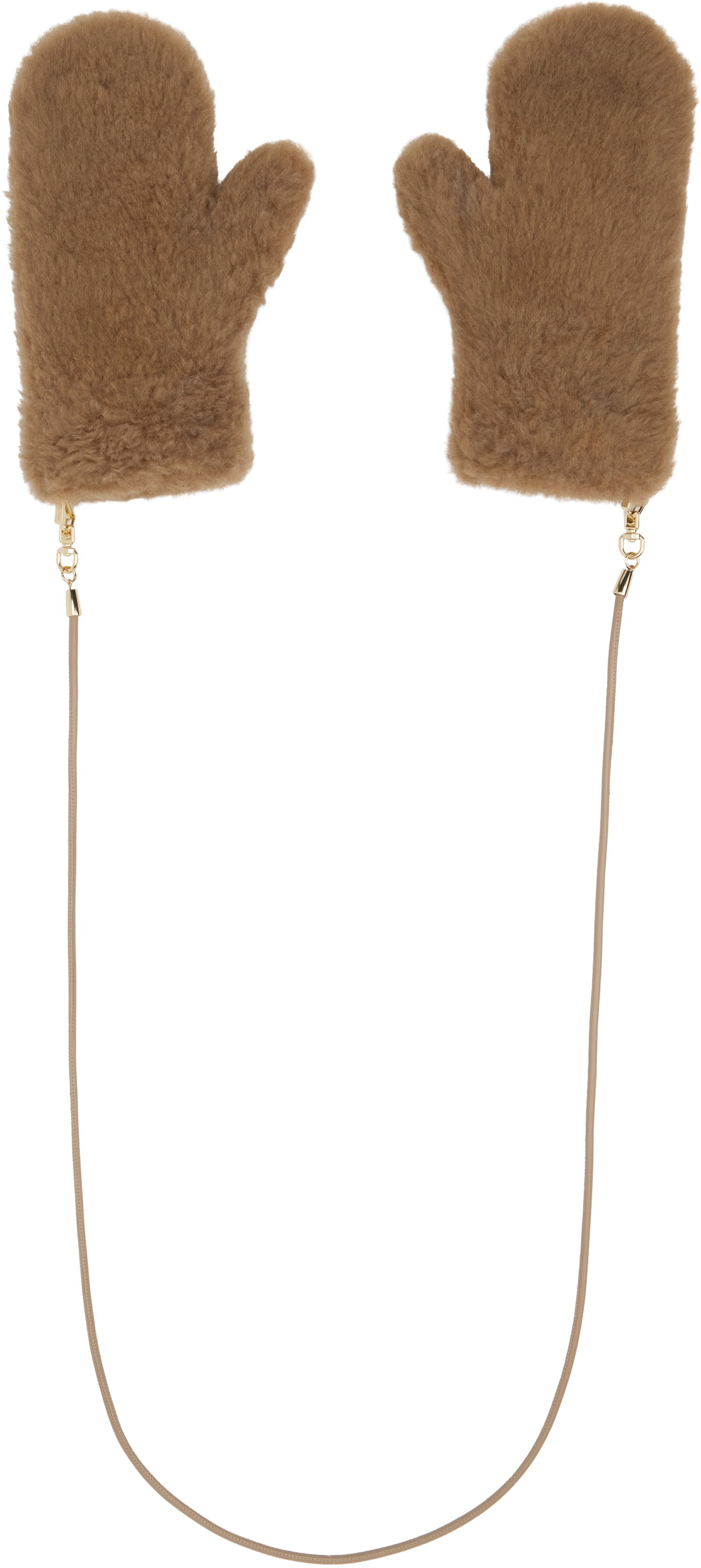 Rukavice Max Mara Max Mara Ombrat2 String Mittens Hnedá | 2424566052600 MM10739, 1