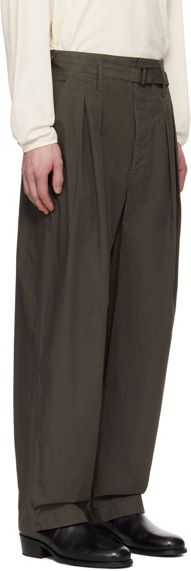 Cargo nohavice LEMAIRE Lemaire Belted Pleated Trousers Zelené | PA1173 LF1356, 1