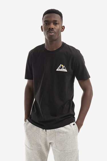 Tričko WOOLRICH Mountain Print T-Shirt Čierna | CFWOTE0061MRUT2926, 0