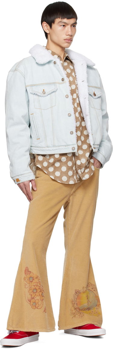 Košeľa ERL ERL Polka Dot Long Sleeve Shirt Hnedá | ERL06B012, 3