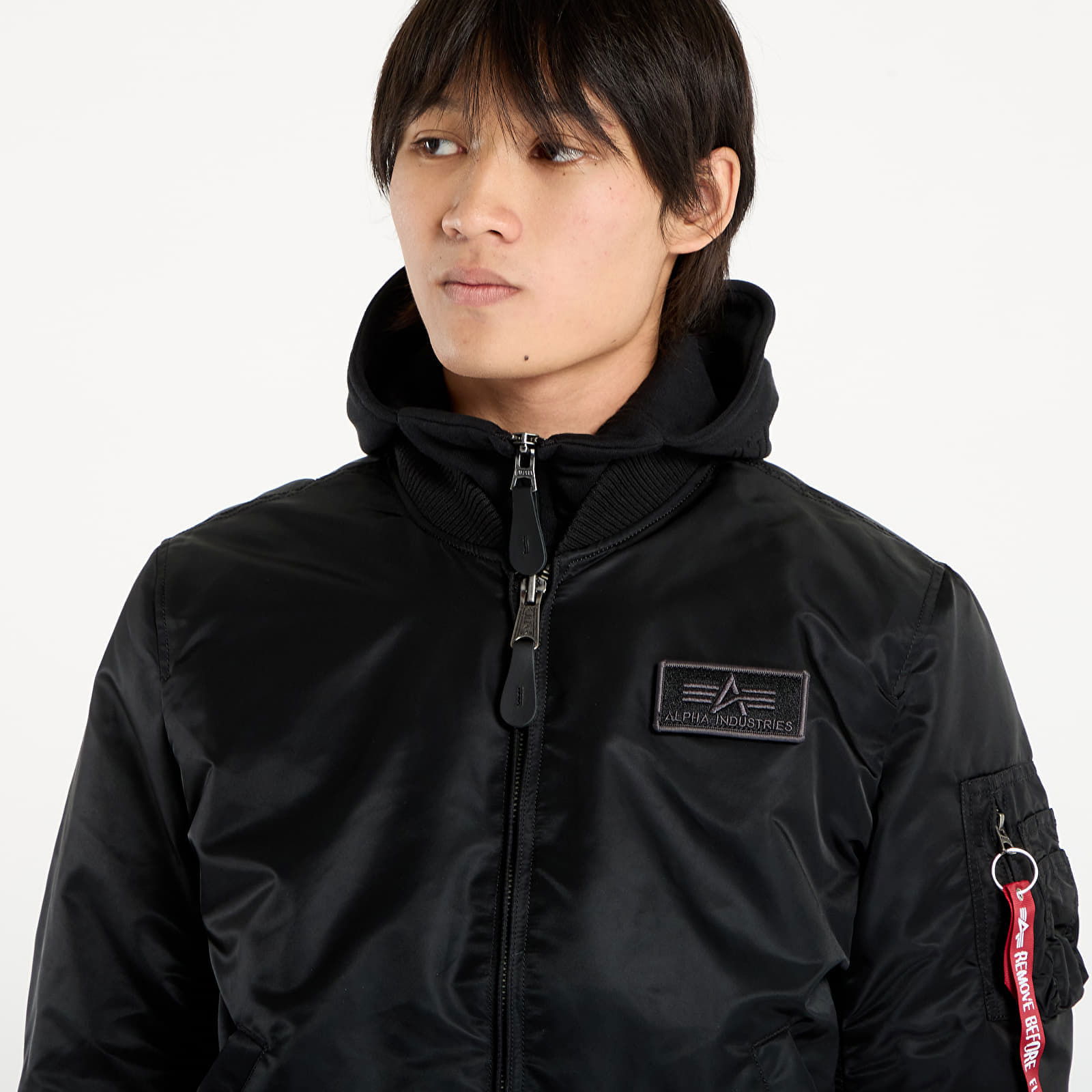 Bomber Jacket With Logo Patch