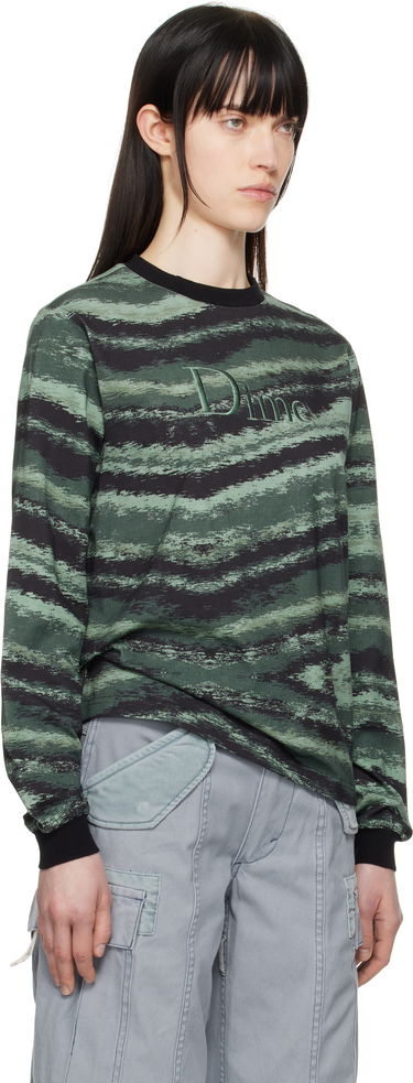 Tričko Dime Dime Brushstroke Long Sleeve T-Shirt Zelené | DIMESP257GRN, 4