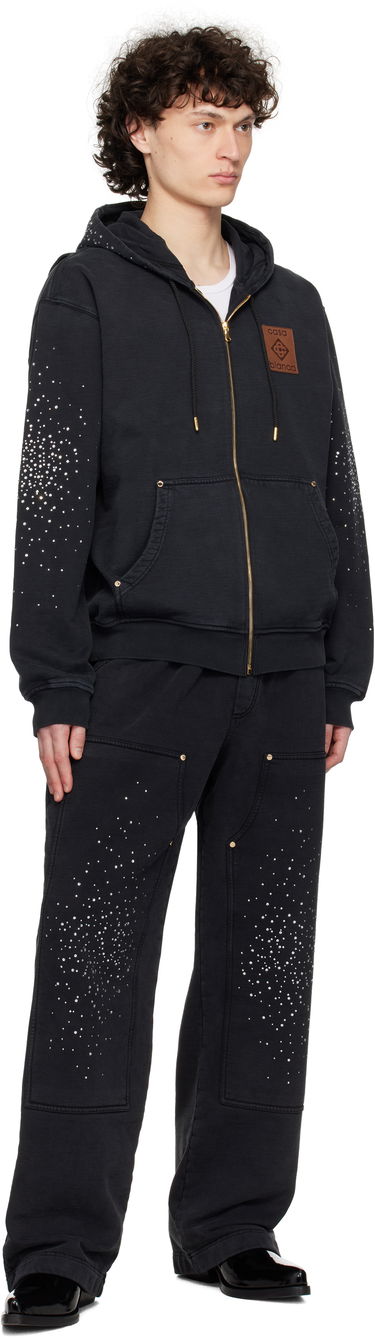 Mikina Casablanca Casablanca 'La Prémonition' Crystal Embellished Zip Hoodie Čierna | MS25-JTP-343-01, 3