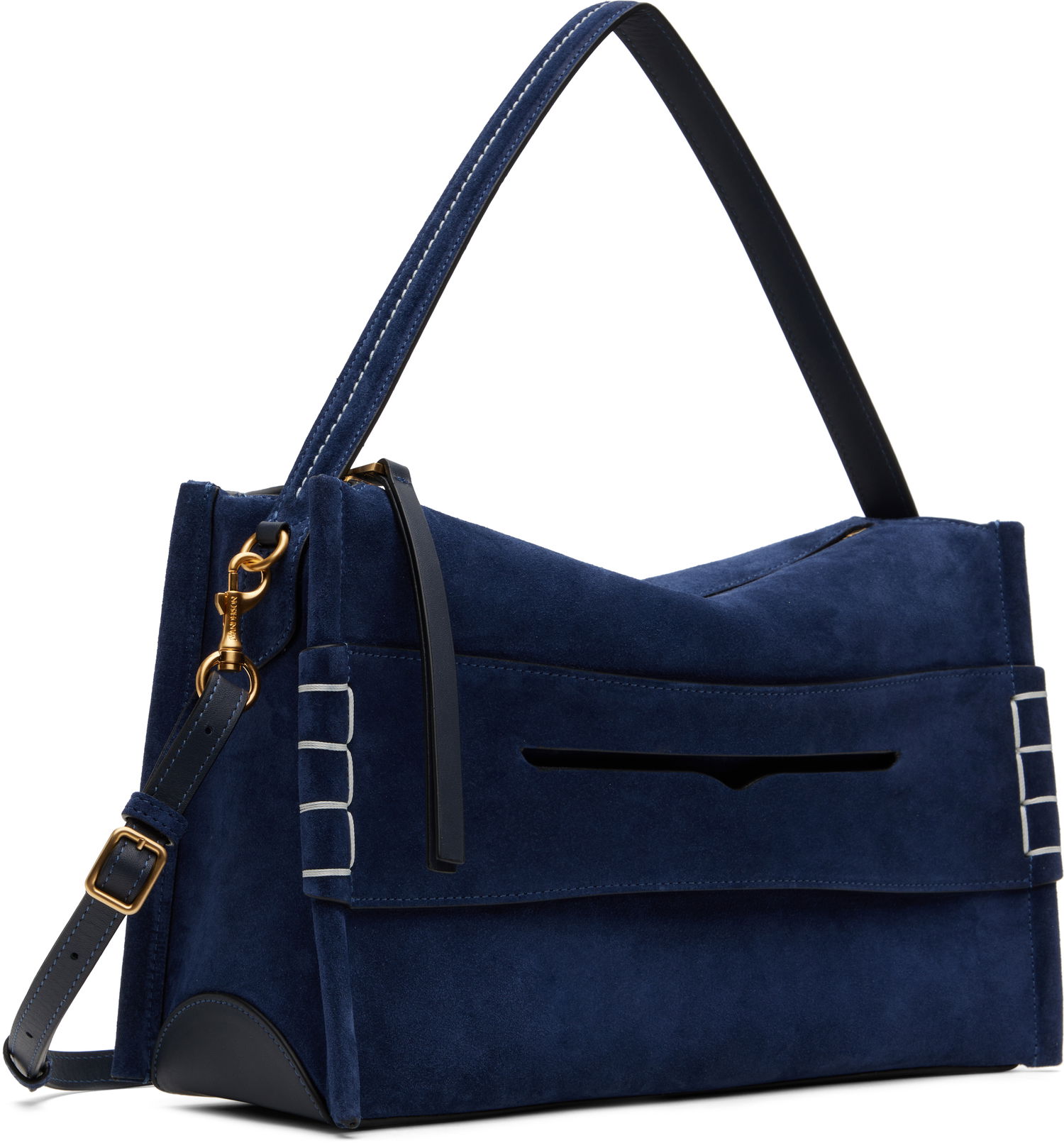 Taška cez rameno JW Anderson JW Anderson Medium Loafer Suede Shoulder Bag Navy | HB0733-LA0364, 1