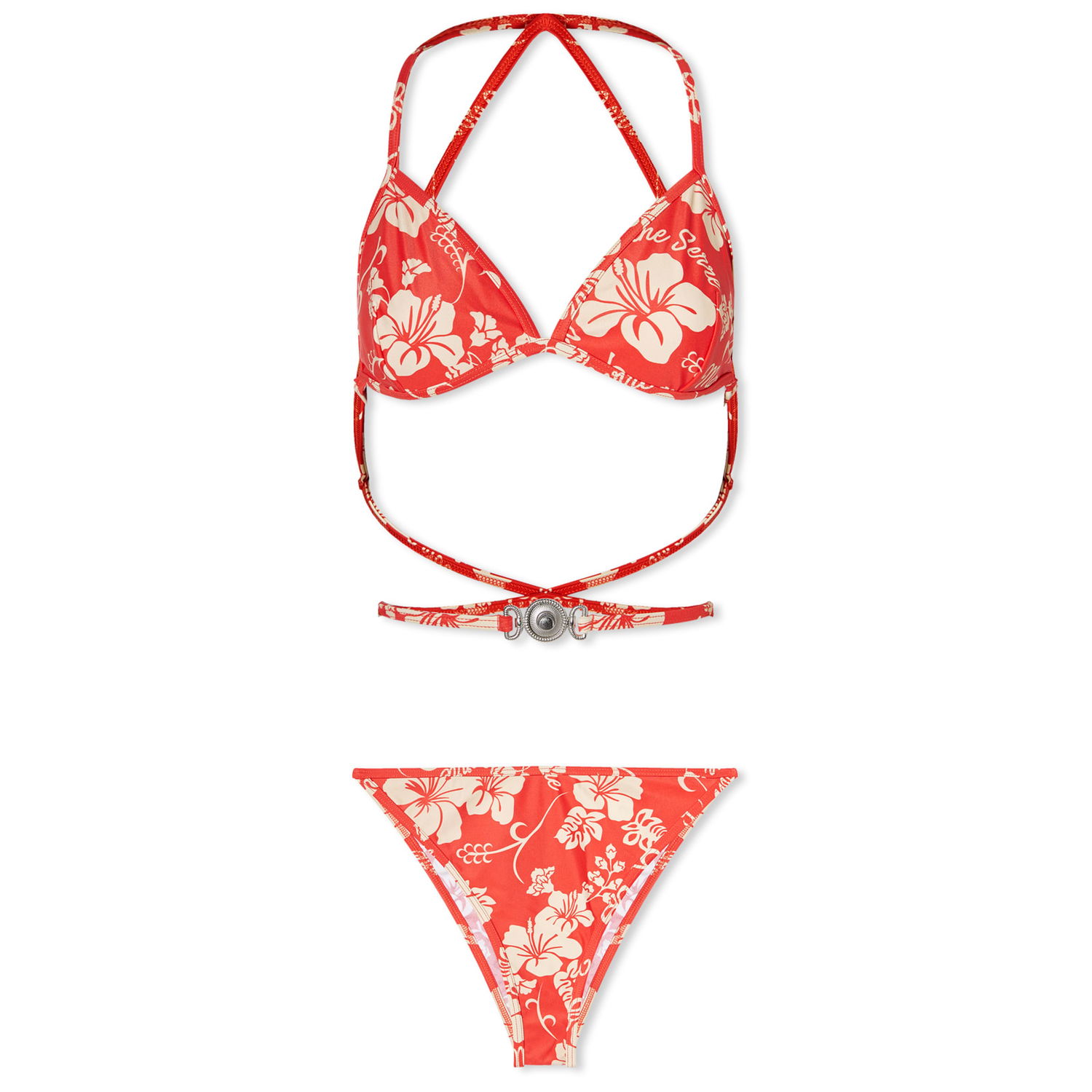 Plavky Marine Serre Floral Print Bikini in Červená | WSW002-RD10, 0